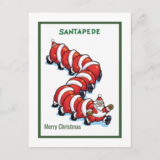 Cartes Pour Fêtes Annuelles Noël Santapede (Devant)