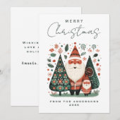 Cartes Pour Fêtes Annuelles Noël scandinave  (Devant / Derrière)