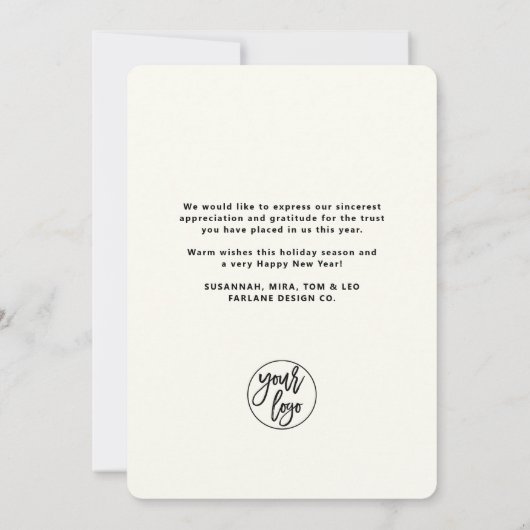 Cartes Pour Fêtes Annuelles Noël scandinave chaleureux (Dos)