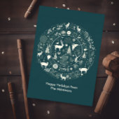 Cartes Pour Fêtes Annuelles Noël scandinave en forêt moderne