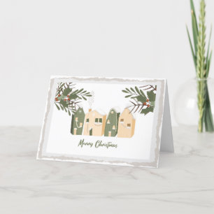 Cartes Pour Fêtes Annuelles Noël scandinave Hiver Maisons nordiques