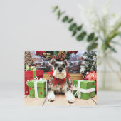 Cartes Pour Fêtes Annuelles Noël - Schnauzer - Petunia (Debout devant)