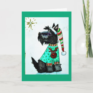 Cartes Pour Fêtes Annuelles Noël Scottie