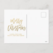 Cartes Pour Fêtes Annuelles Noël Script Berries 3 Photo Holiday (Dos)