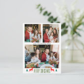 Cartes Pour Fêtes Annuelles Noël Script Famille Trois Photo (Debout devant)