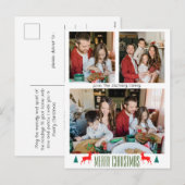Cartes Pour Fêtes Annuelles Noël Script Famille Trois Photo (Devant / Derrière)