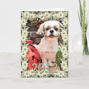 Cartes Pour Fêtes Annuelles Noël - Shih Tzu - Marley