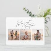 Cartes Pour Fêtes Annuelles noël simple | 6 photo collage heureux (Debout devant)