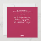 Cartes Pour Fêtes Annuelles Noël Simple Design de verdure Bible Verse Plat (Dos)