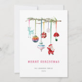 Cartes Pour Fêtes Annuelles Noël simple et coloré (Devant)