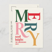 Cartes Pour Fêtes Annuelles Noël simple et simple à budget moderne (Devant / Derrière)