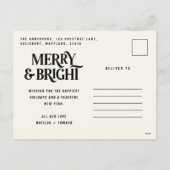 Cartes Pour Fêtes Annuelles Noël simple et simple à budget moderne (Dos)