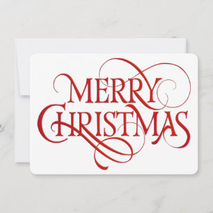 Cartes Pour Fêtes Annuelles Noël simple rouge et blanc