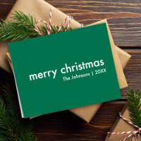 Noël simple | Vert moderne minimaliste élégant