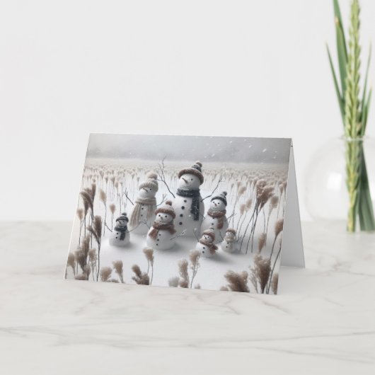 Cartes Pour Fêtes Annuelles Noël Snowman (Devant)