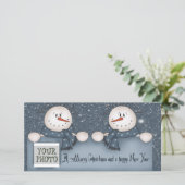 Cartes Pour Fêtes Annuelles Noël Snowmen (Debout devant)
