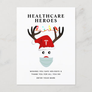 Cartes Pour Fêtes Annuelles Noël Soins de santé Héros Merci vacances
