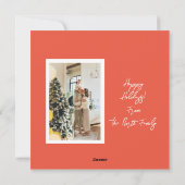 Cartes Pour Fêtes Annuelles Noël Soirée de typographie moderne Photo (Dos)