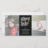 Cartes Pour Fêtes Annuelles Noël - Soirée silencieuse - 3 photo collage (Devant)