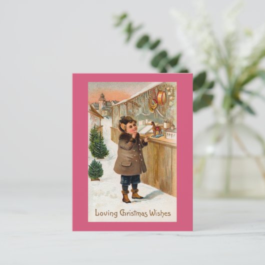 Cartes Pour Fêtes Annuelles "Noël souhaite " (Debout devant)