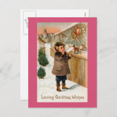 Cartes Pour Fêtes Annuelles "Noël souhaite " (Devant / Derrière)