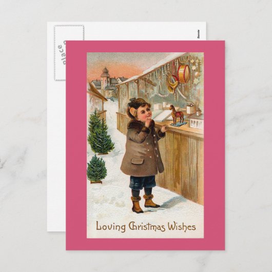 Cartes Pour Fêtes Annuelles "Noël souhaite " (Devant / Derrière)