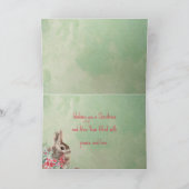 Cartes Pour Fêtes Annuelles Noël Souhaite mignon lapin lapin (Intérieur)