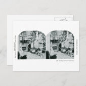 Cartes Pour Fêtes Annuelles Noël Stereoview - cru (Devant / Derrière)