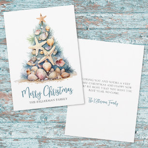 Cartes Pour Fêtes Annuelles Noël sur la plage