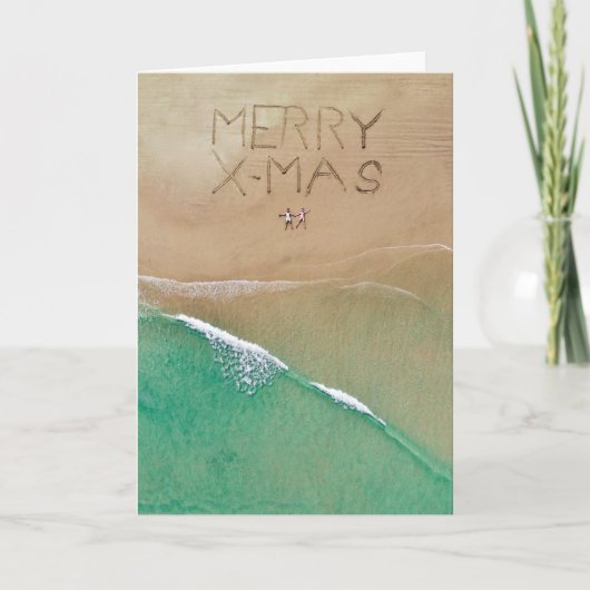 Cartes Pour Fêtes Annuelles Noël sur la plage (Devant)