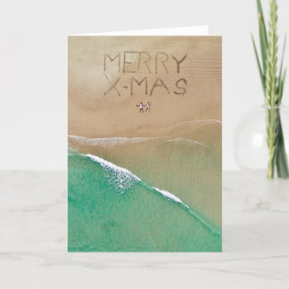 Cartes Pour Fêtes Annuelles Noël sur la plage