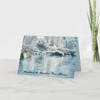 Cartes Pour Fêtes Annuelles Noël sur la rivière de Beaverhead, Montana