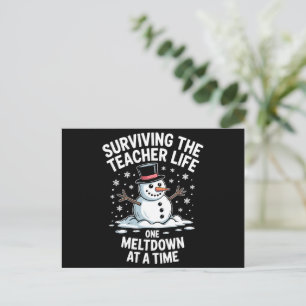 Cartes Pour Fêtes Annuelles Noël Surviving Teacher Life Meltdown Xmas