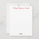 Cartes Pour Fêtes Annuelles Noël swahili (Dos)