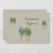 Cartes Pour Fêtes Annuelles Noël swahili (Devant / Derrière)