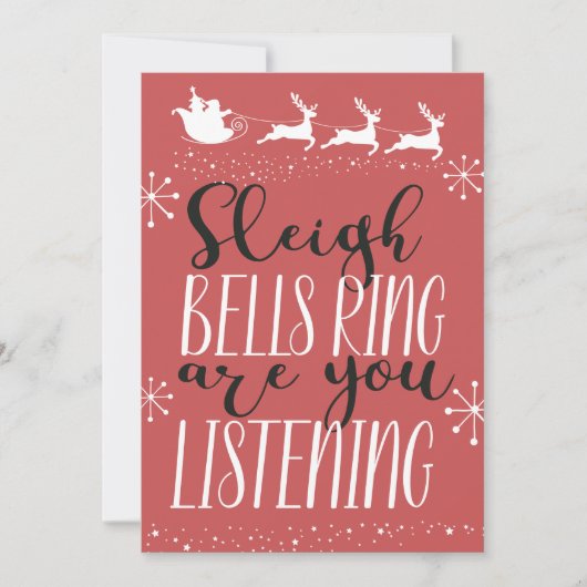 Cartes Pour Fêtes Annuelles Noël sympa et amusant Père Noël Sleigh (Devant)