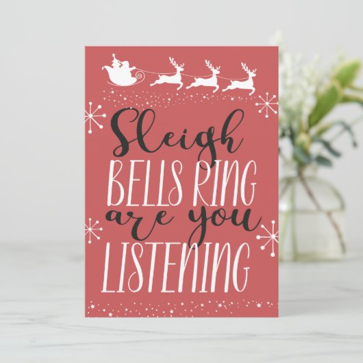 Cartes Pour Fêtes Annuelles Noël sympa et amusant Père Noël Sleigh (Debout devant)