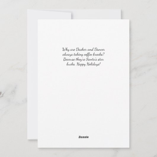 Cartes Pour Fêtes Annuelles Noël sympa et amusant Père Noël Sleigh (Dos)