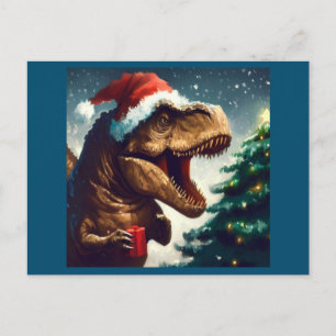 Cartes Pour Fêtes Annuelles Noël T-Rex 1