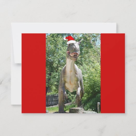Cartes Pour Fêtes Annuelles Noël T-Rex Dinosaur (Devant)