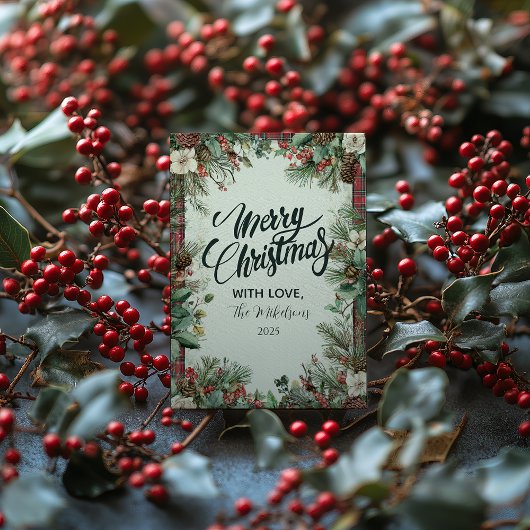 Cartes Pour Fêtes Annuelles Noël Tartan