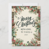 Cartes Pour Fêtes Annuelles Noël Tartan (Devant)