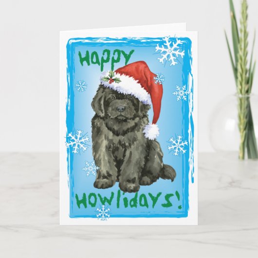 Cartes Pour Fêtes Annuelles Noël Terre-Neuve (Devant)