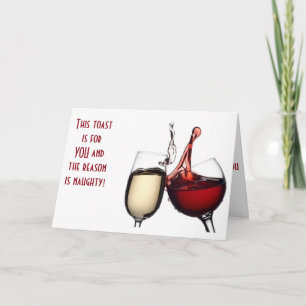 CARTES POUR FÊTES ANNUELLES NOËL TOAST-VOUS AVEZ FAIT LA ***NAUGHTY LIST**