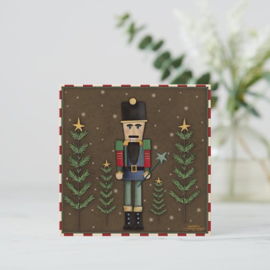 Cartes Pour Fêtes Annuelles Noël traditionnel de Casse-Noisette festif et amus (Debout devant)