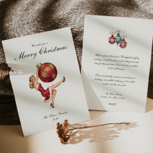 Cartes Pour Fêtes Annuelles Noël traditionnel vintage