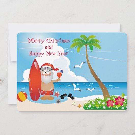Cartes Pour Fêtes Annuelles Noël tropical (Devant)