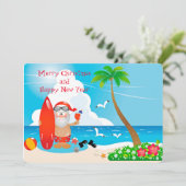 Cartes Pour Fêtes Annuelles Noël tropical (Debout devant)