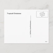 Cartes Pour Fêtes Annuelles Noël tropical de Gecko Lizard (Dos)