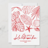 Cartes Pour Fêtes Annuelles Noël tropical de Mele Kalikimaka (Devant)